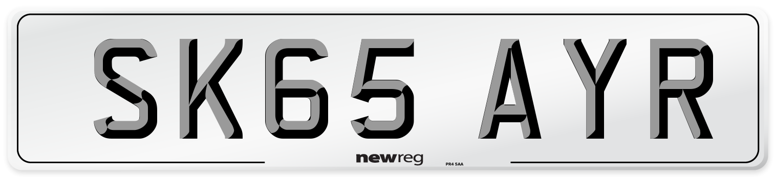 SK65 AYR Number Plate from New Reg